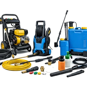 Cleaning and spraying